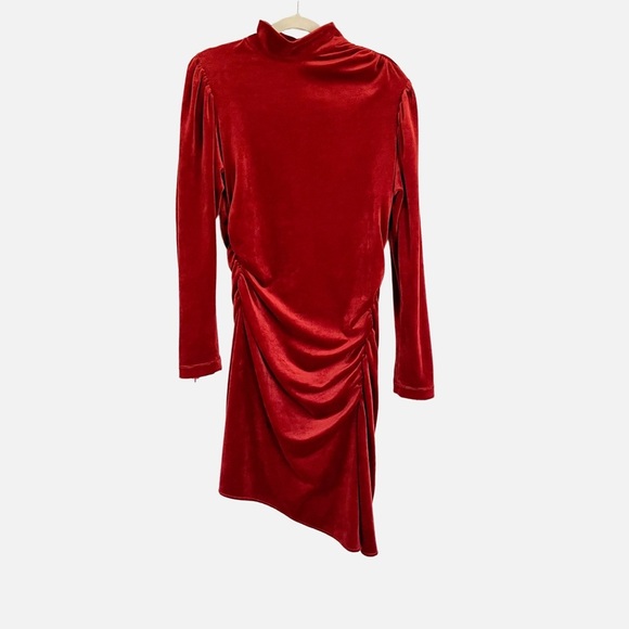 A.L.C. Marcel Sumac Ruched Dress Size 12 NWT - Picture 6 of 7